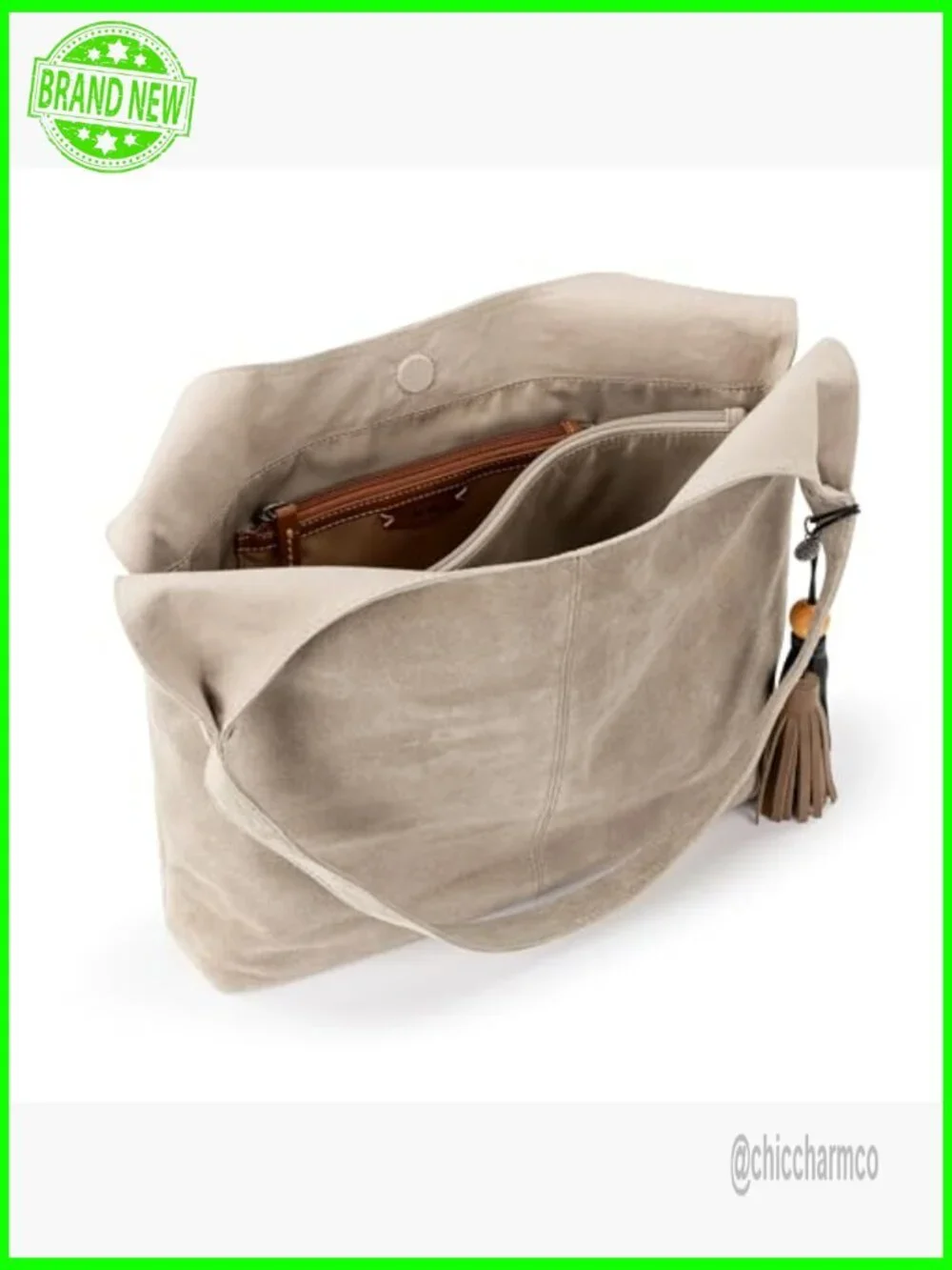 Large Leather Hobo Bag with Double Shoulder Straps for Everyday & Travel
